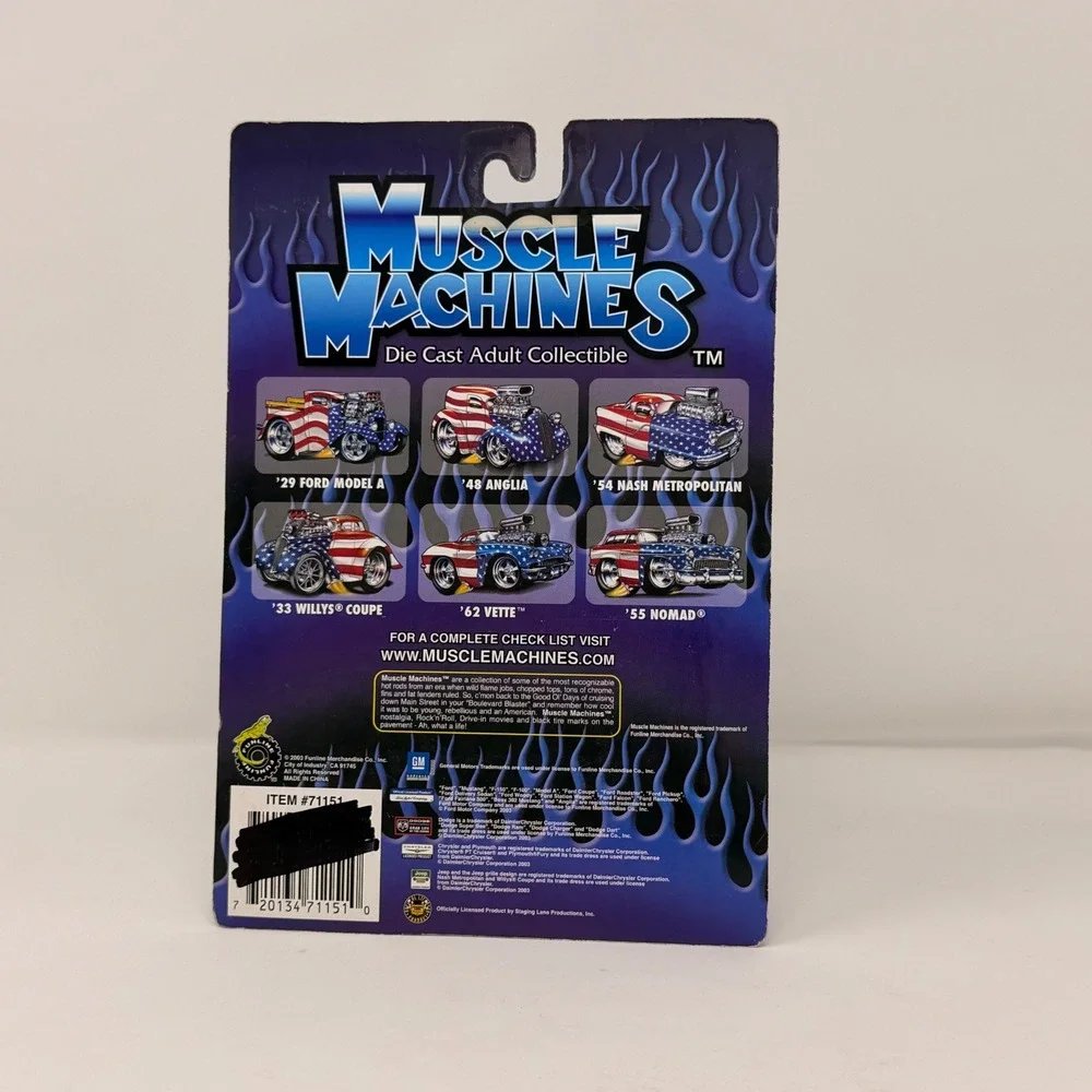 Muscle Machines '33 Willys Coupe Stars & Stripes 1:64 Diecast‎ - New MOC 03-44